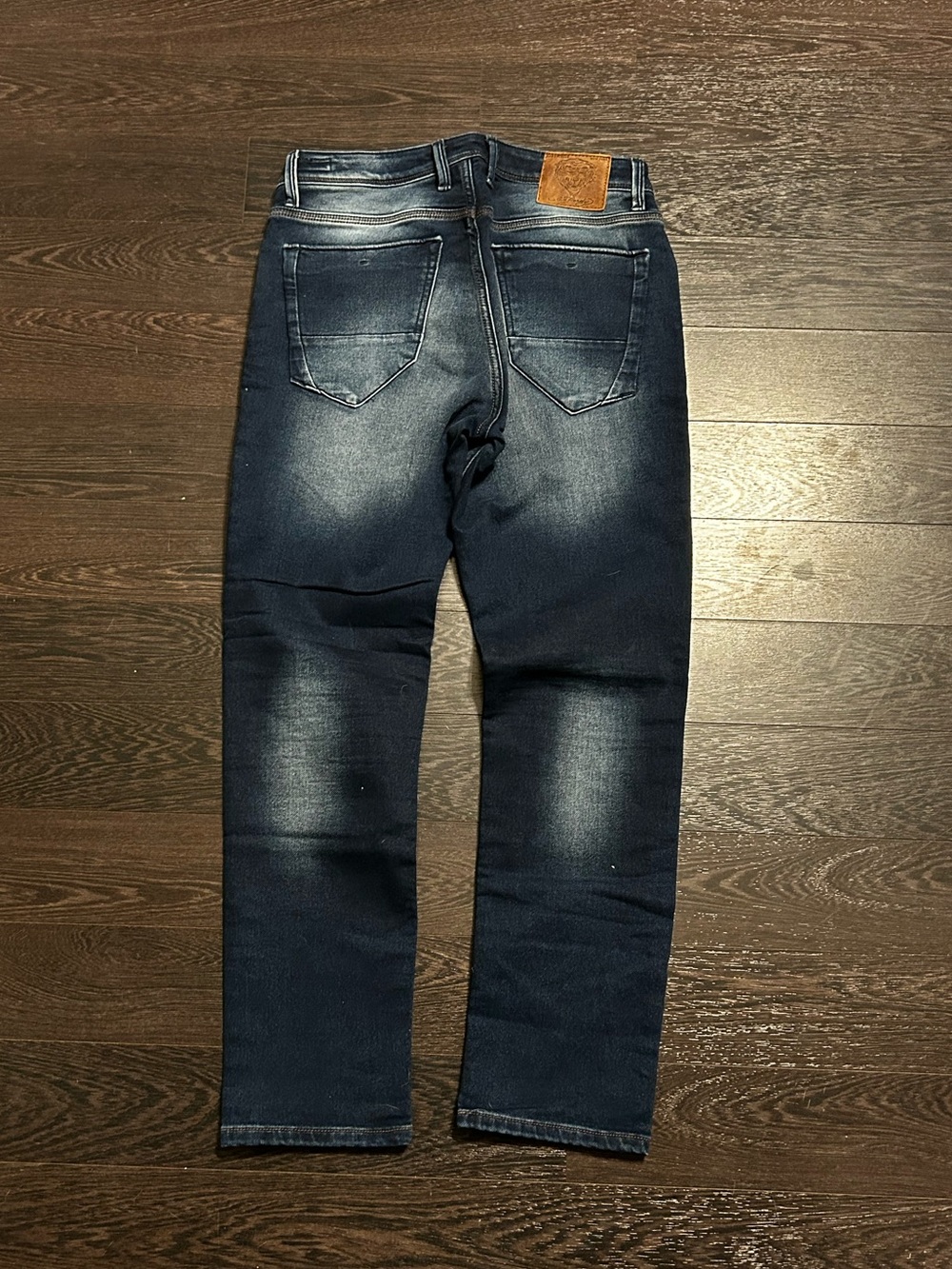 Ed Hardy Dagger Slim Straight Leg Men's Jeans Faded Dark Wash Size 30